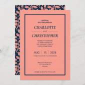 Roze en blauw lederen patroon kaart (Voorkant / Achterkant)