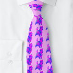 Roze en blauw lichtroze terrier Dog Silhouette Stropdas<br><div class="desc">Cairn Terrier hondensilhouet heet roze en blauw abstract patroonontwerp op een roze achtergrond. Op zoek naar het perfecte Vaderdag cadeau voor het hondenliefhebber in je leven? Kijk niet verder dan deze opvallende stropdas met een prachtig hondenrassen silhouetpatroon overal. Geef het cadeau van een uniek, stijlvol accessoire en maak deze Vaderdag...</div>