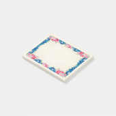 Roze en blauw Lijst Fancy Post-it® Notes (Schuin)