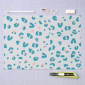 Roze en Blauw Luipaard Patroon Tissuepapier (Craft)