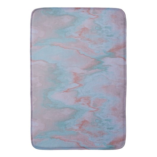 roze en blauw Marmer abstract Badmat (Voorkant Verticaal)