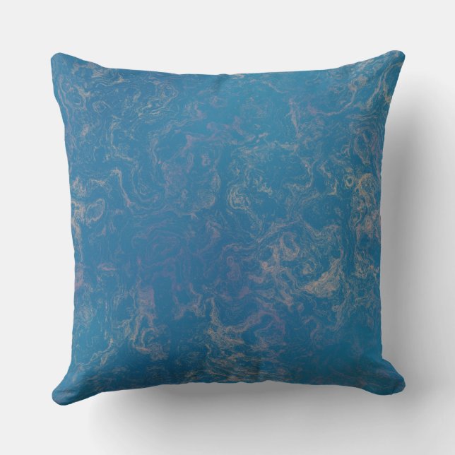 roze en blauw Marmer abstract Kussen (Achterkant)