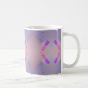 Roze en blauw met een duim lavender koffiemok