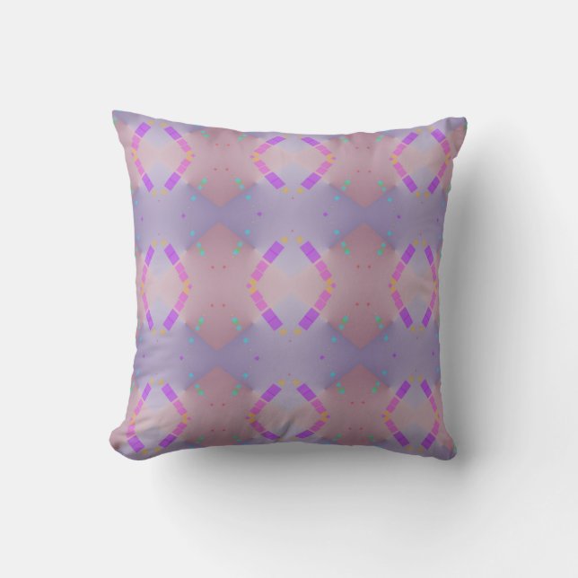 Roze en blauw met een duim lavender kussen (Voorkant)