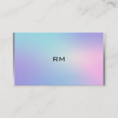 Roze en blauw metallisch accent visitekaartje (Voorkant)