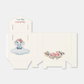 Roze en Blauw Modern Baby shower Bedankdoosjes (Uitgevouwen)