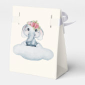 Roze en Blauw Modern Baby shower Bedankdoosjes (Achterkant)