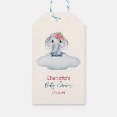 Roze en Blauw Modern Baby shower Cadeaulabel (Achterkant)