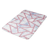 Roze en blauw mozaïekpatroon badmat (Gekanteld)