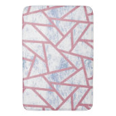 Roze en blauw mozaïekpatroon badmat (Voorkant Verticaal)
