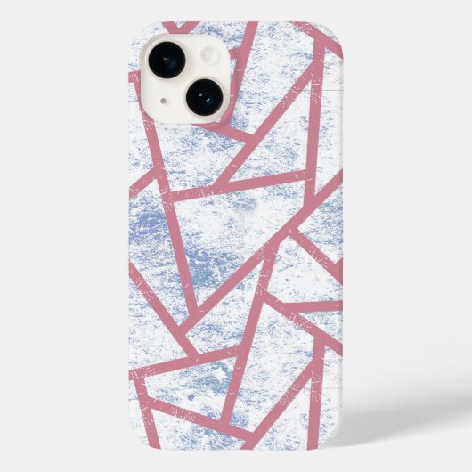 Roze en blauw mozaïekpatroon Case-Mate iPhone case (Achterkant)