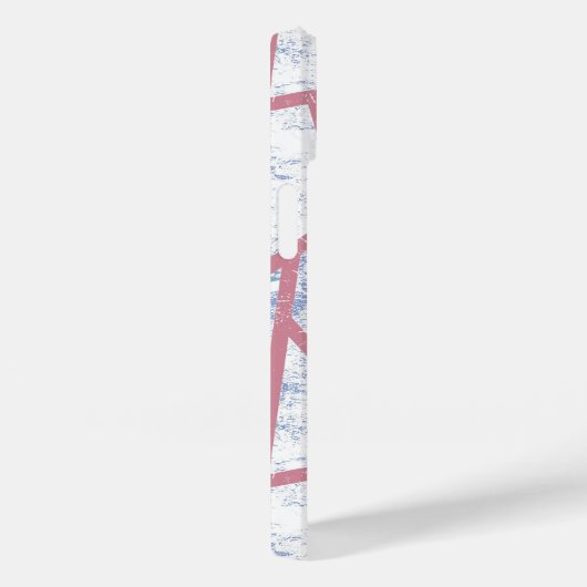 Roze en blauw mozaïekpatroon Case-Mate iPhone case (Achterkant / Rechts)