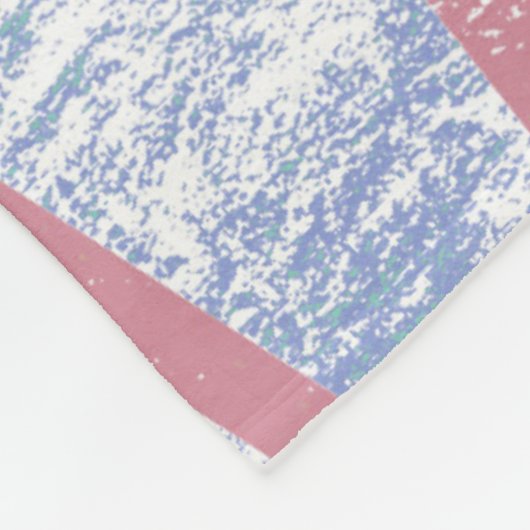 Roze en blauw mozaïekpatroon fleece deken (Hoek)