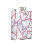 Roze en blauw mozaïekpatroon heupfles (Rechts)