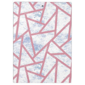 Roze en blauw mozaïekpatroon klembord (Achterkant)