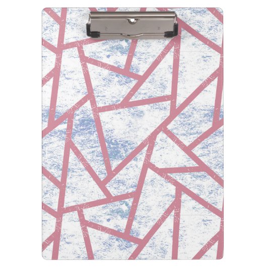 Roze en blauw mozaïekpatroon klembord (Voorkant)