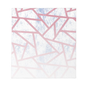 Roze en blauw mozaïekpatroon notitieblok