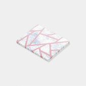 Roze en blauw mozaïekpatroon post-it® notes (Schuin)