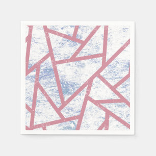 Roze en blauw mozaïekpatroon servet