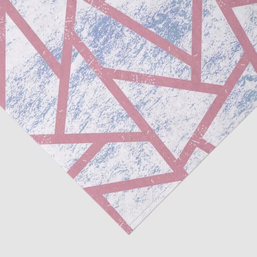 Roze en blauw mozaïekpatroon tissuepapier (Detail)