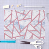 Roze en blauw mozaïekpatroon tissuepapier (Craft)