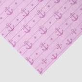 Roze en Blauw nautisch reeksontwerp 13 Tissuepapier (Detail)