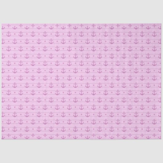 Roze en Blauw nautisch reeksontwerp 13 Tissuepapier (Voorkant)