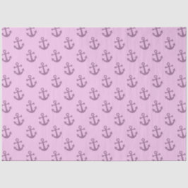 Roze en Blauw nautisch reeksontwerp 16 Tissuepapier