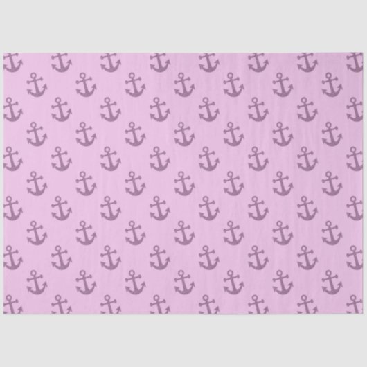 Roze en Blauw nautisch reeksontwerp 16 Tissuepapier (Voorkant)