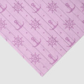 Roze en Blauw nautisch reeksontwerp 4 Tissuepapier (Detail)