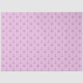 Roze en Blauw nautisch reeksontwerp 4 Tissuepapier