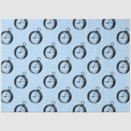 Roze en Blauw nautisch reeksontwerp 5 Tissuepapier