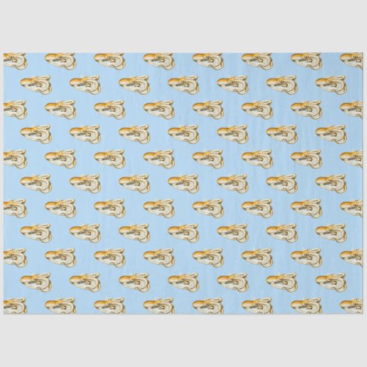 Roze en Blauw nautisch reeksontwerp 8 Tissuepapier (Voorkant)