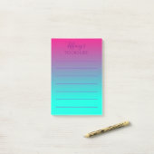 roze en blauw ombre te doen lijst post-it® notes (Op bureau)