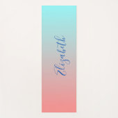  roze en blauw ombre yogamat (Voorkant)