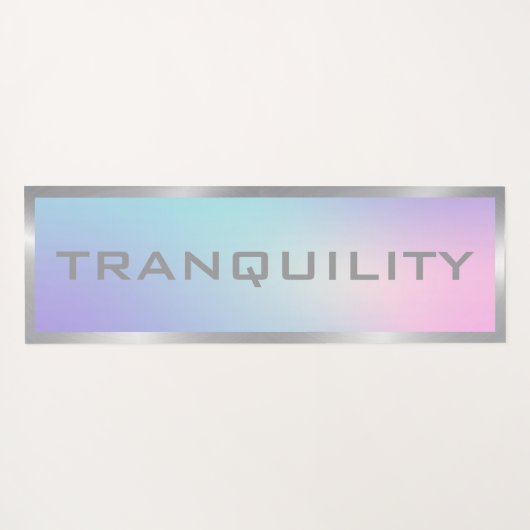 Roze en blauw ombre zilver lijst yogamat (Achterkant (horizontaal))