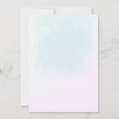 Roze en Blauw Onder het Zee Verjaardagsuitnodiging Kaart (Achterkant)