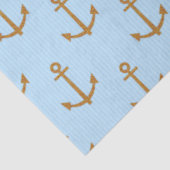 Roze en Blauw ontwerp van de Nautische Reeks 6 Tissuepapier (Detail)