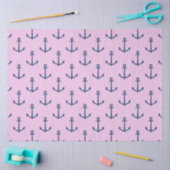 Roze en Blauw ontwerp van de Nautische Reeks 7 Tissuepapier (Craft)