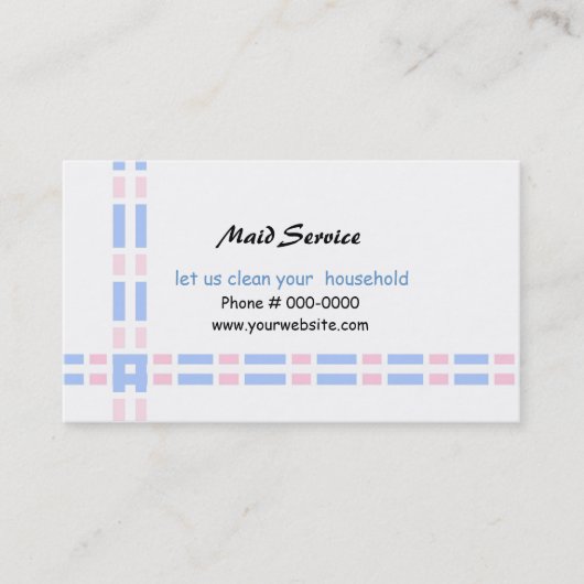 Roze en Blauw Ontwerp van de Verbinding Visitekaartje (Voorkant)