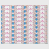 Roze en Blauw Ontwerper Papier Gift Wrap (Vlak)