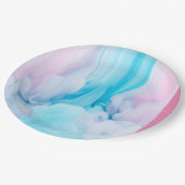 roze en blauw papieren bordje (Gekanteld)