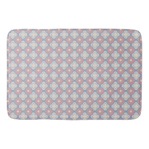 Roze en blauw patroon badmat