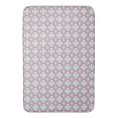 Roze en blauw patroon badmat (Voorkant Verticaal)