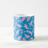 Roze en blauw patroon - Koi Fish Koffiemok (Center)