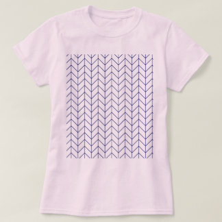 Roze en blauw patroon T-shirt