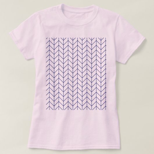 Roze en blauw patroon T-shirt (Design voorkant)