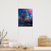 Roze en blauw Poster 16 inch×20 inch (Keuken)