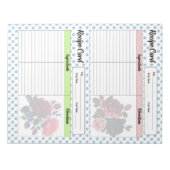 Roze en Blauw Recept Notitieblok (Voorkant)