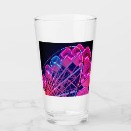 Roze en blauw reuzenrad glas